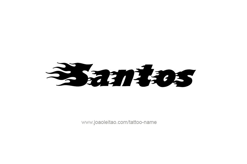 Tattoo Design  Name Santos   