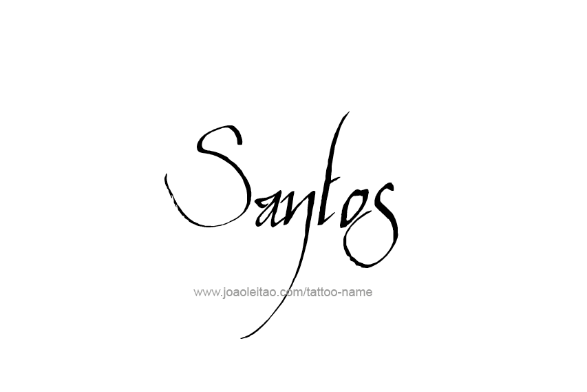 Tattoo Design  Name Santos   