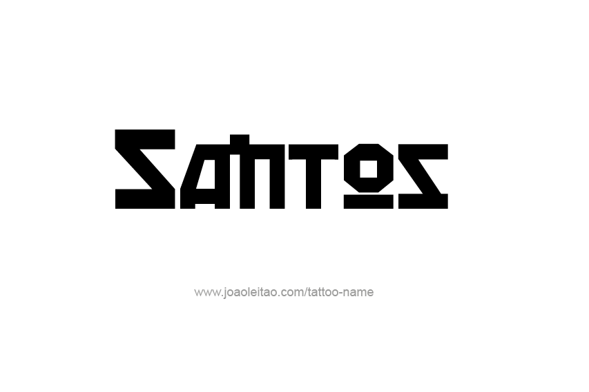 Tattoo Design  Name Santos   