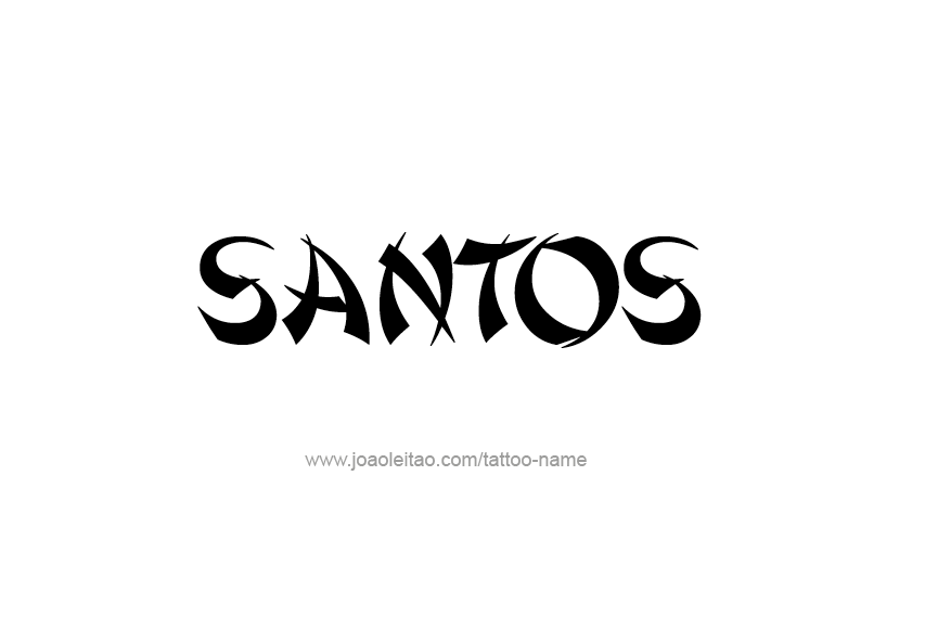Tattoo Design  Name Santos