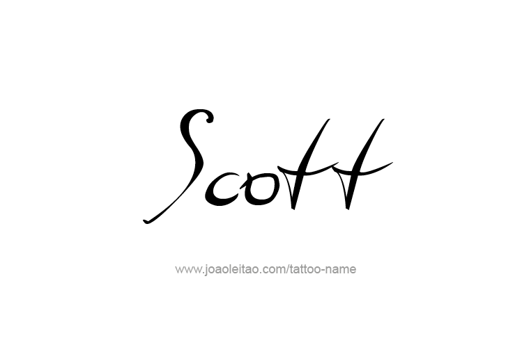 Tattoo Design  Name Scott   