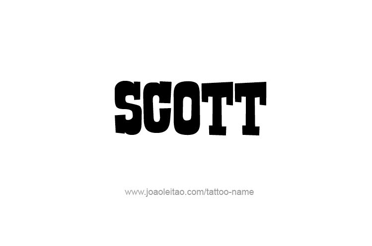 Tattoo Design  Name Scott   