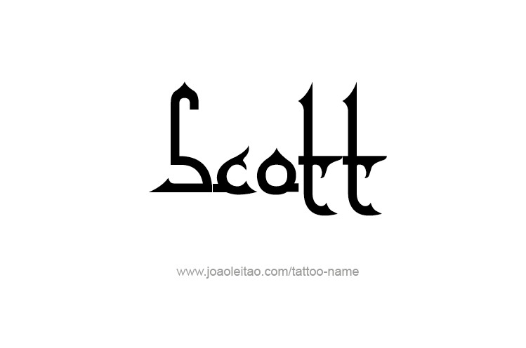 Tattoo Design  Name Scott   