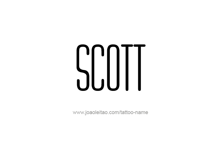 Tattoo Design  Name Scott   