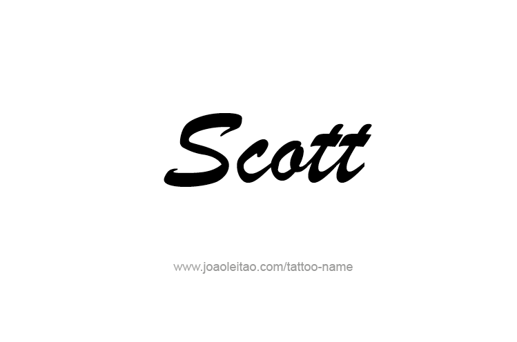 Tattoo Design  Name Scott   