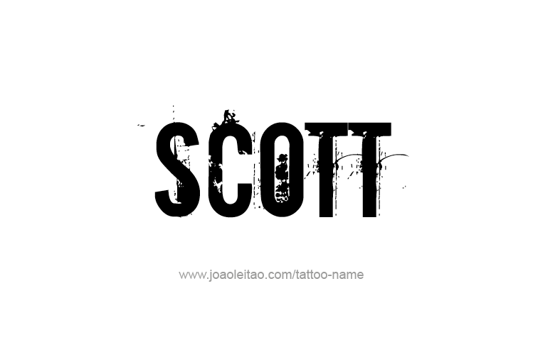 Tattoo Design  Name Scott   