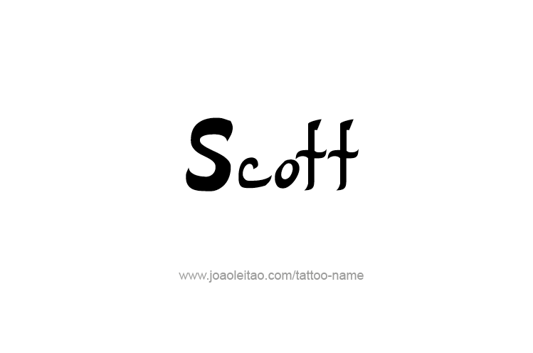 Tattoo Design  Name Scott   