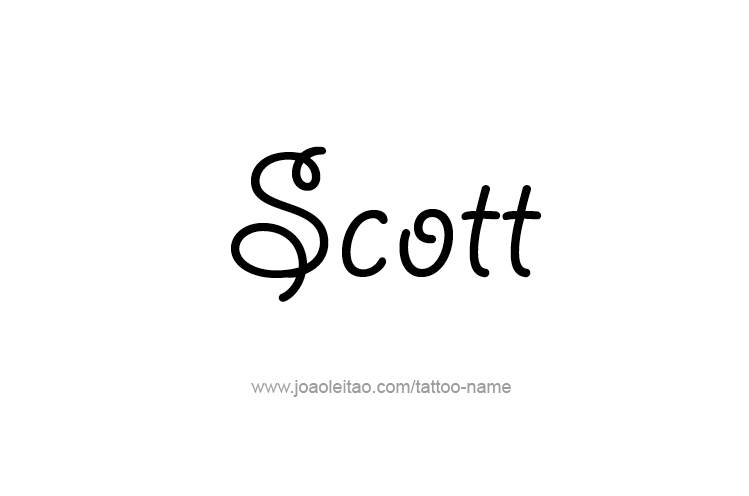 Tattoo Design  Name Scott   