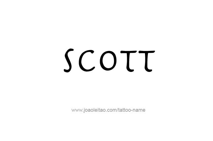 Tattoo Design  Name Scott   