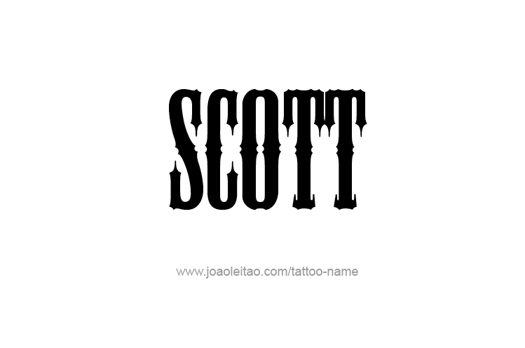 Tattoo Design  Name Scott   