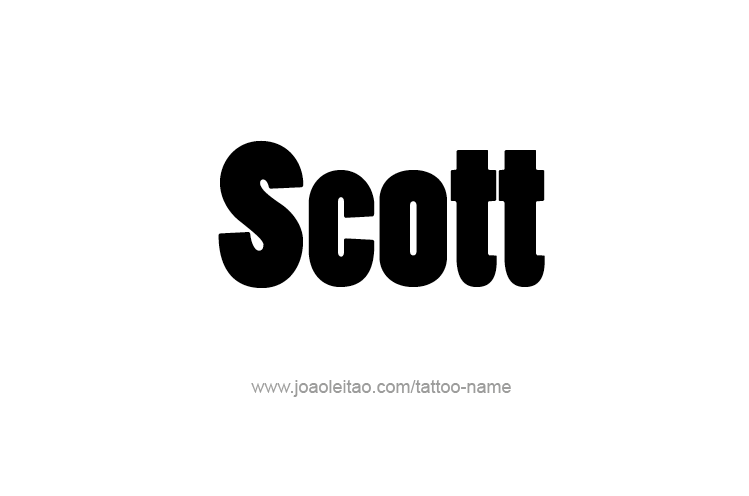Tattoo Design  Name Scott   