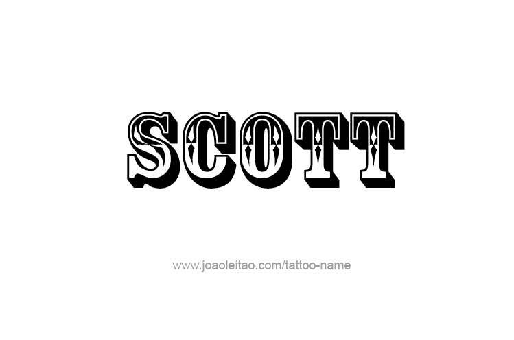 Tattoo Design  Name Scott   