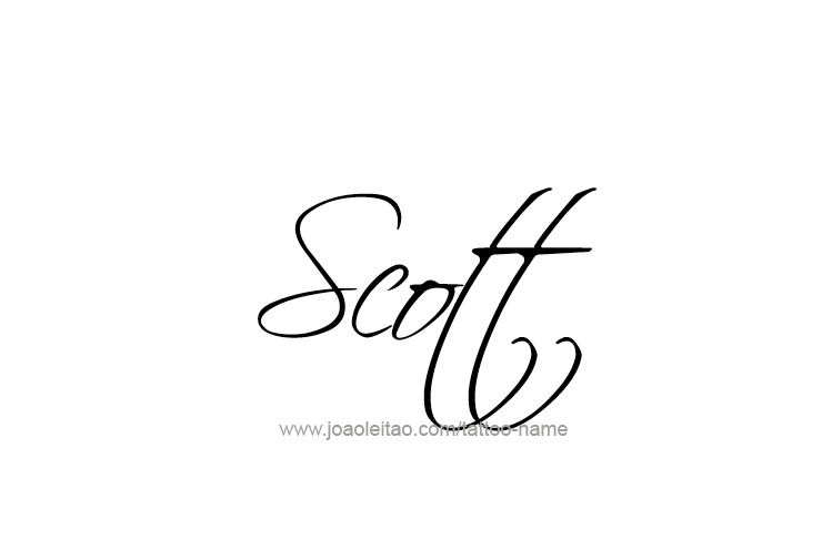 Tattoo Design  Name Scott   