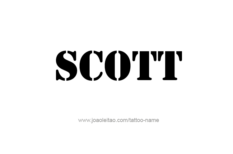 Tattoo Design  Name Scott   