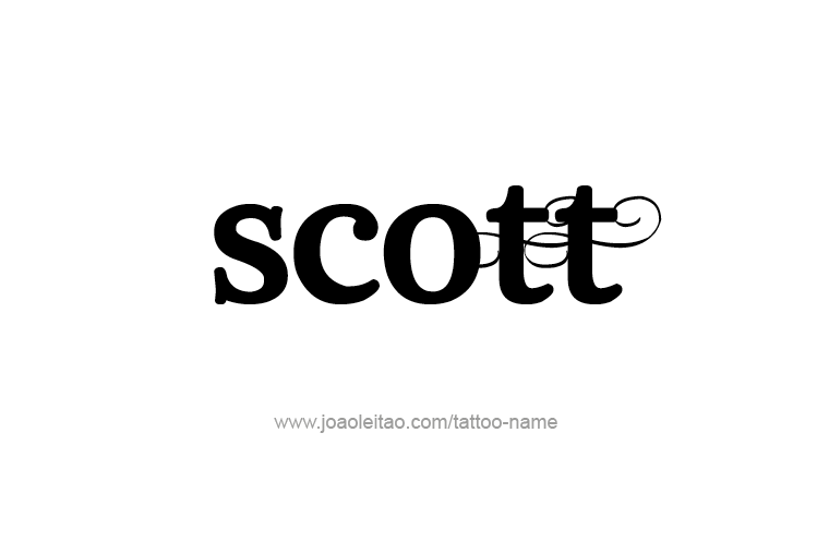 Tattoo Design  Name Scott   