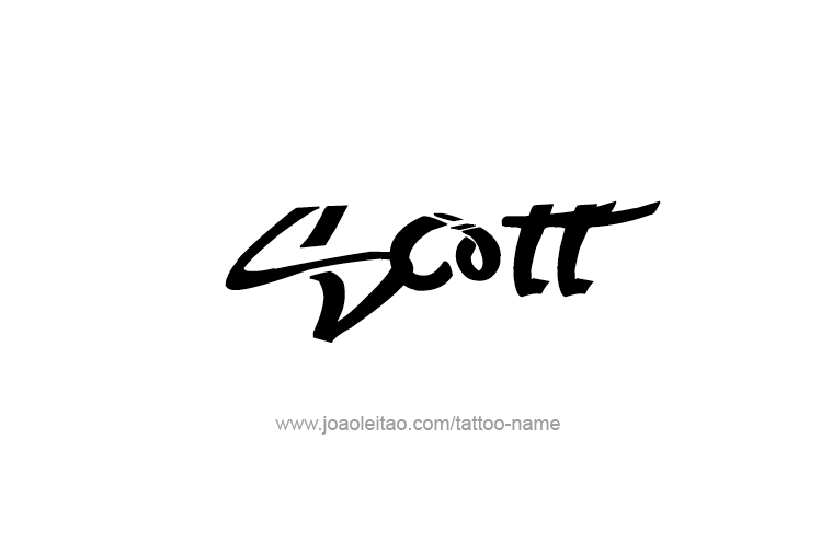 Tattoo Design  Name Scott   