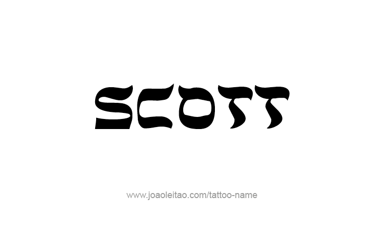 Tattoo Design  Name Scott   