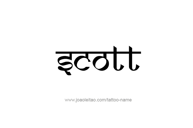 Tattoo Design  Name Scott   