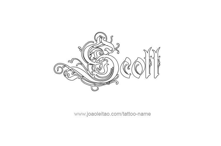 Tattoo Design  Name Scott   