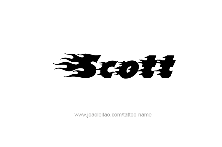 Tattoo Design  Name Scott   