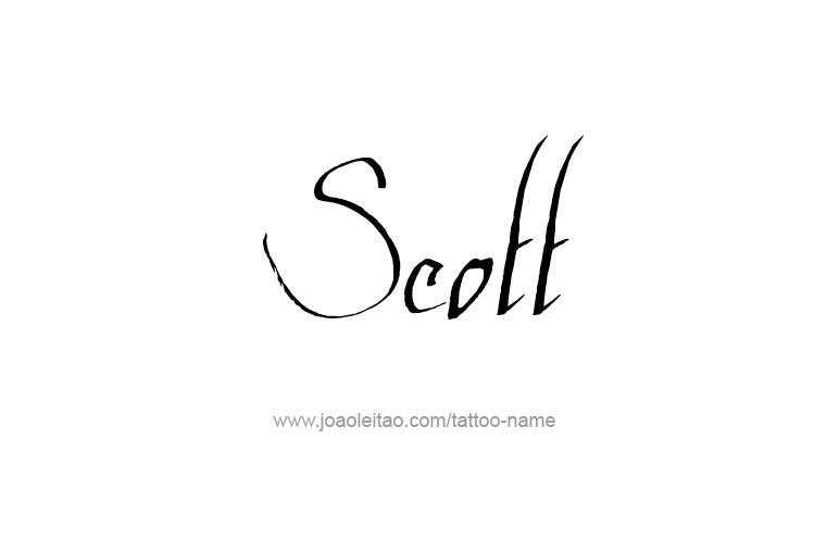 Tattoo Design  Name Scott   