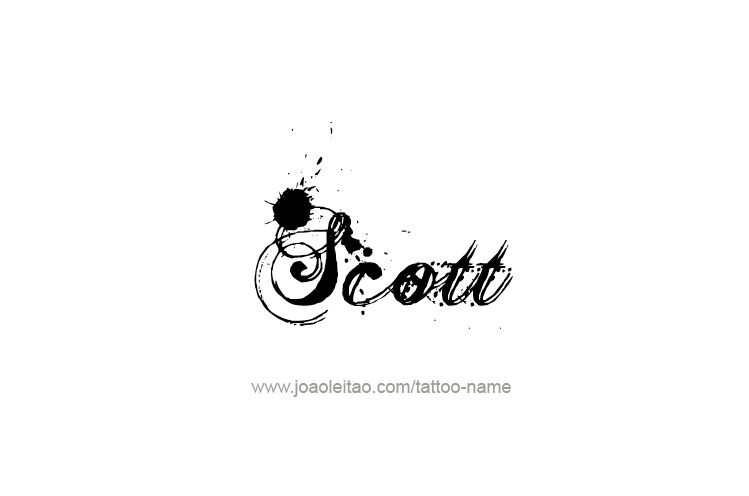 Tattoo Design  Name Scott   