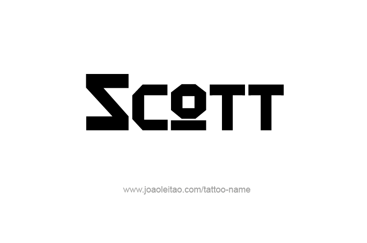 Tattoo Design  Name Scott   