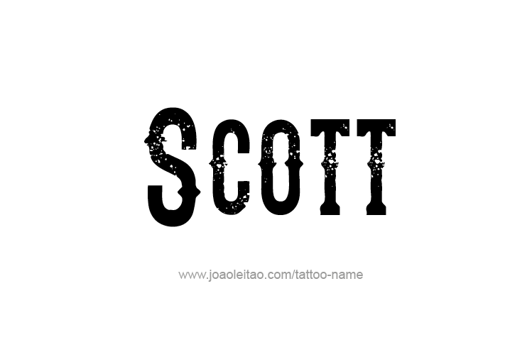 Tattoo Design  Name Scott   