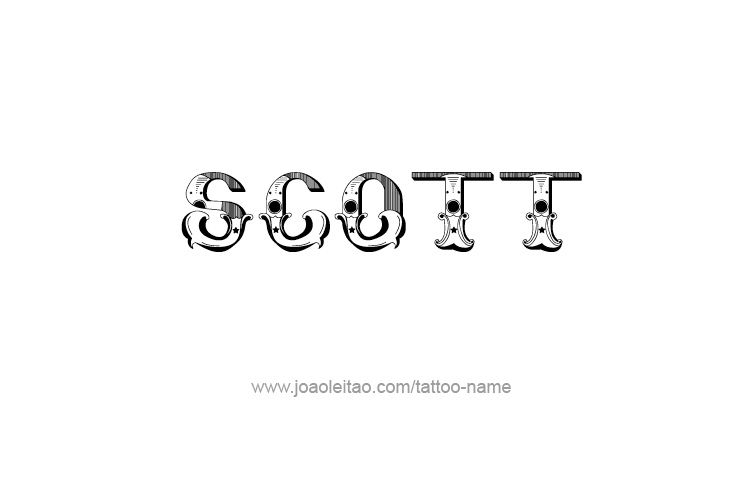 Tattoo Design  Name Scott   