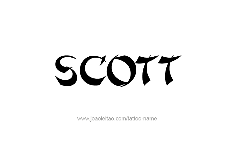 Tattoo Design  Name Scott