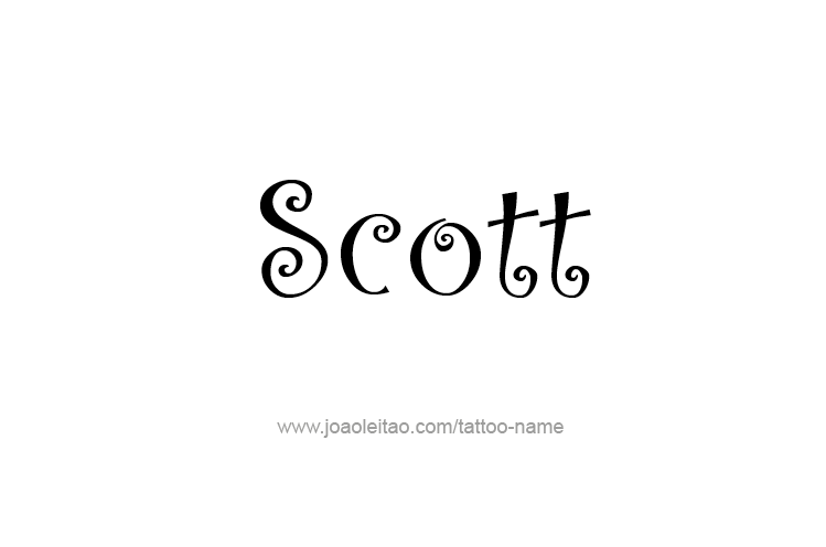 Tattoo Design  Name Scott   