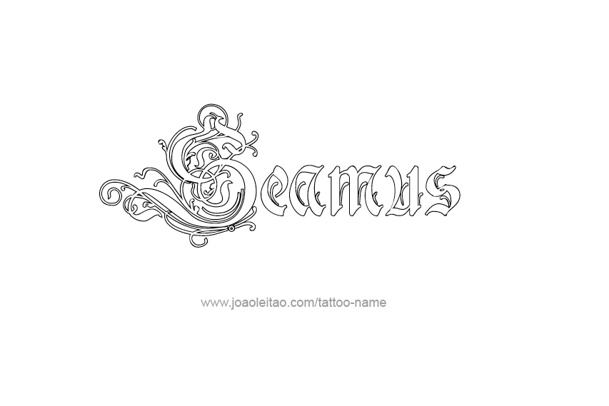 Tattoo Design  Name Seamus   