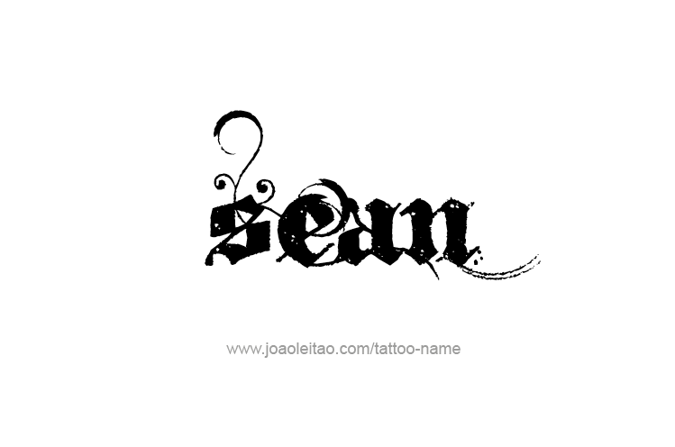 Tattoo Design  Name Sean   