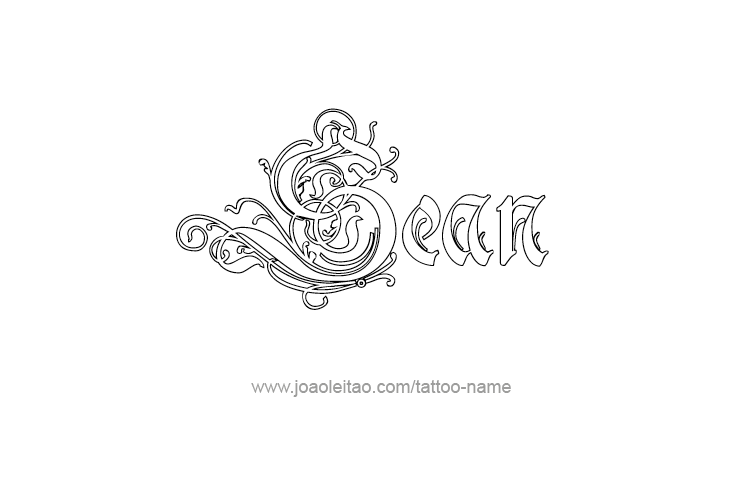 Tattoo Design  Name Sean   