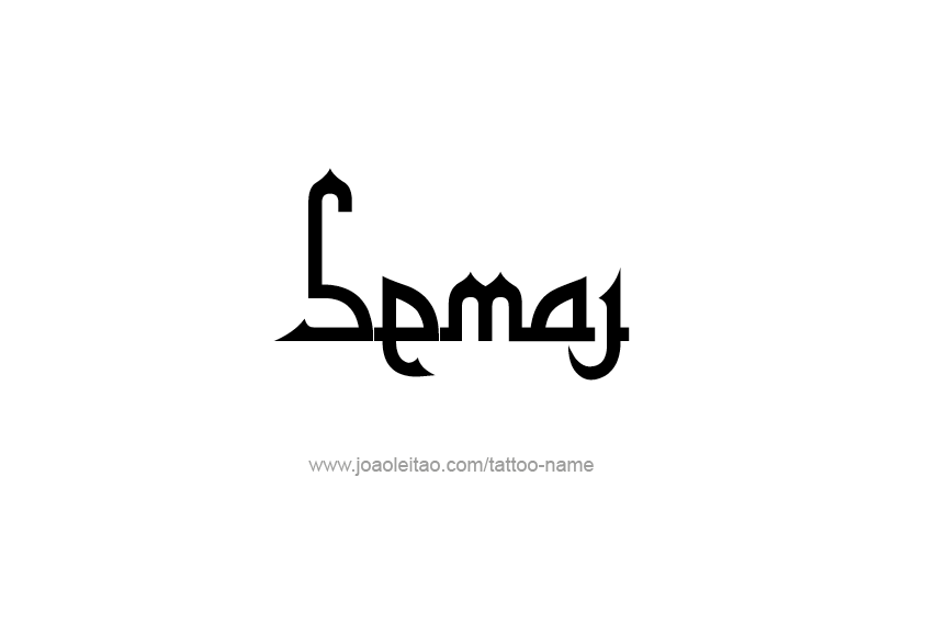 Tattoo Design  Name Semaj   