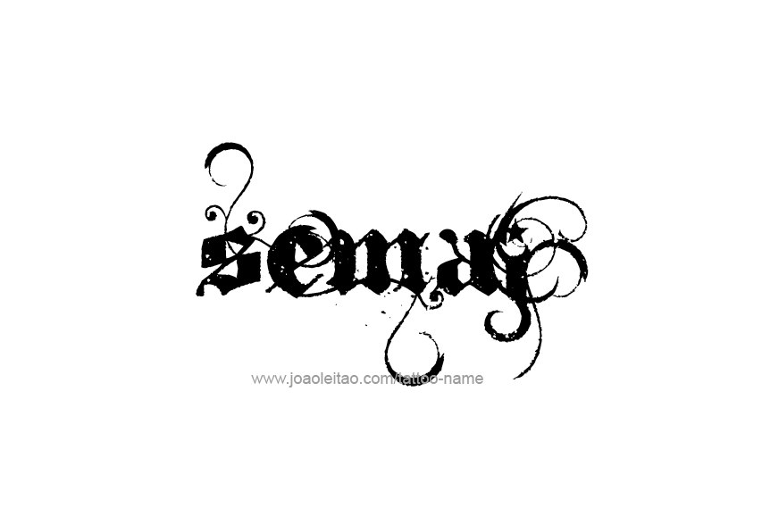 Tattoo Design  Name Semaj   