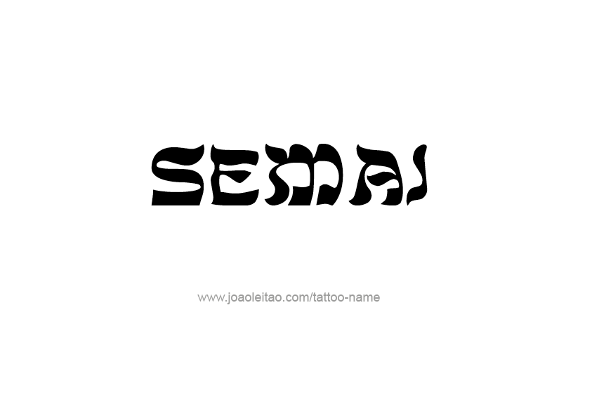 Tattoo Design  Name Semaj   