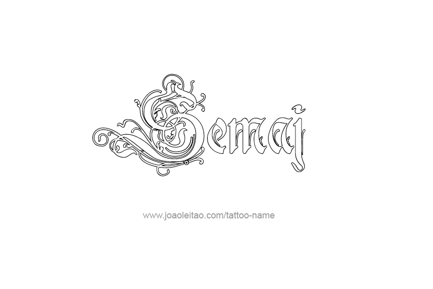 Tattoo Design  Name Semaj   