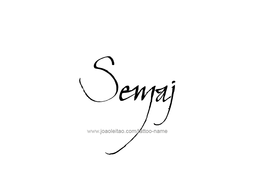 Tattoo Design  Name Semaj   