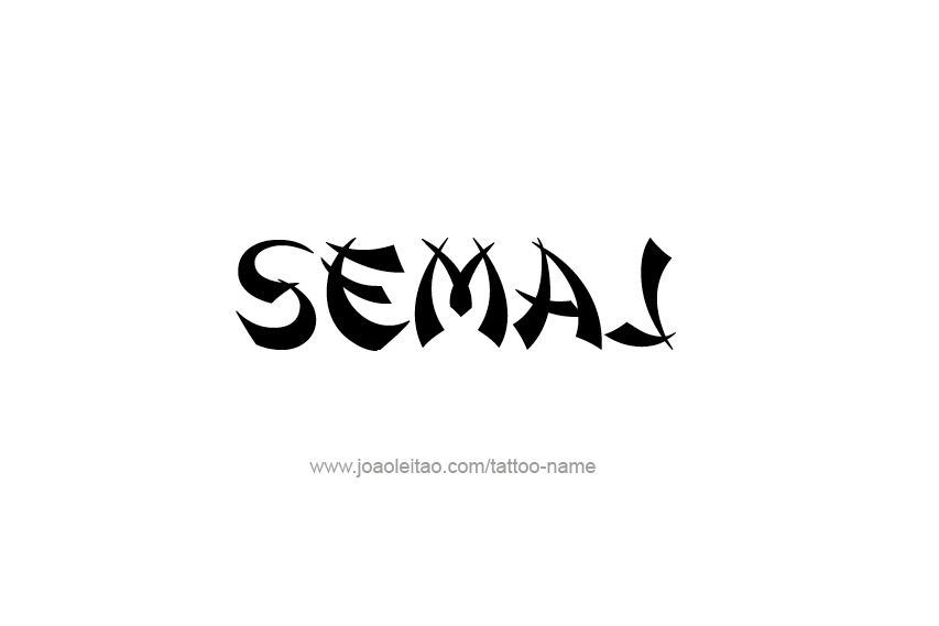 Tattoo Design  Name Semaj