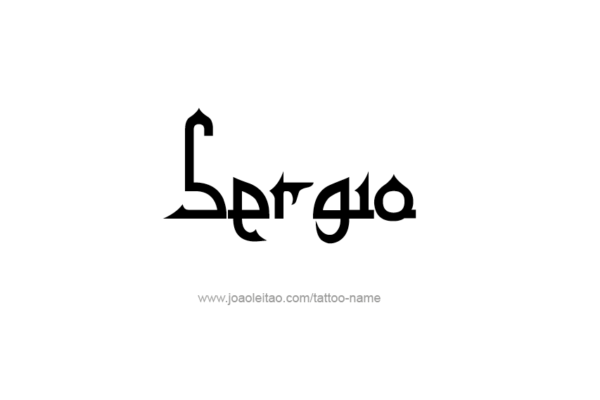 Tattoo Design  Name Sergio   