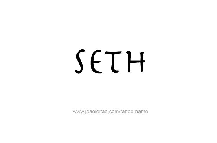 Tattoo Design  Name Seth   