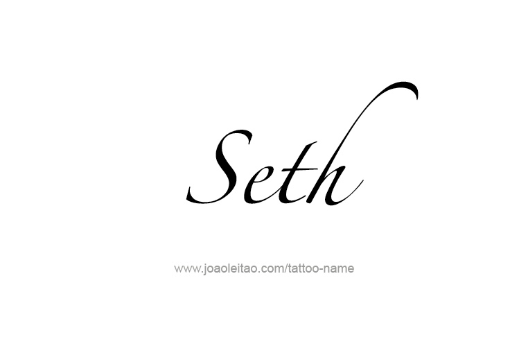 Tattoo Design  Name Seth   