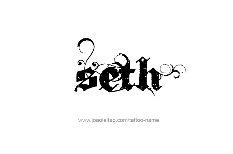 Tattoo Design  Name Seth   