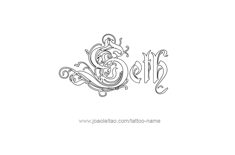 Tattoo Design  Name Seth   