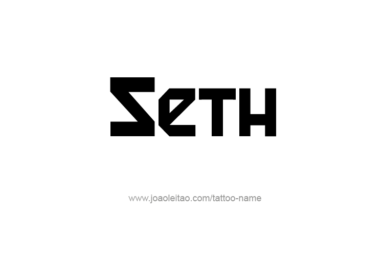 Tattoo Design  Name Seth   