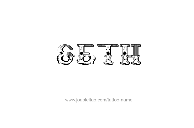 Tattoo Design  Name Seth   