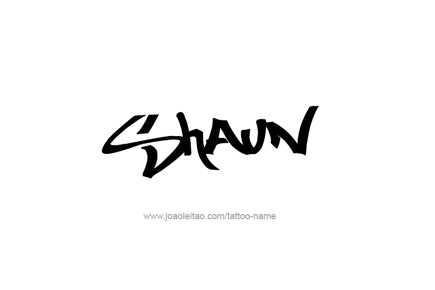 Tattoo Design  Name Shaun   