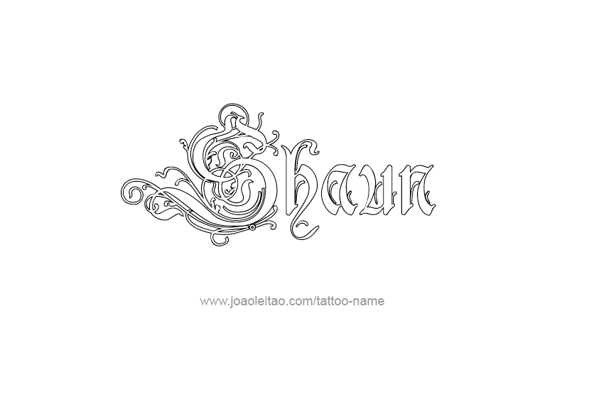 Tattoo Design  Name Shaun   