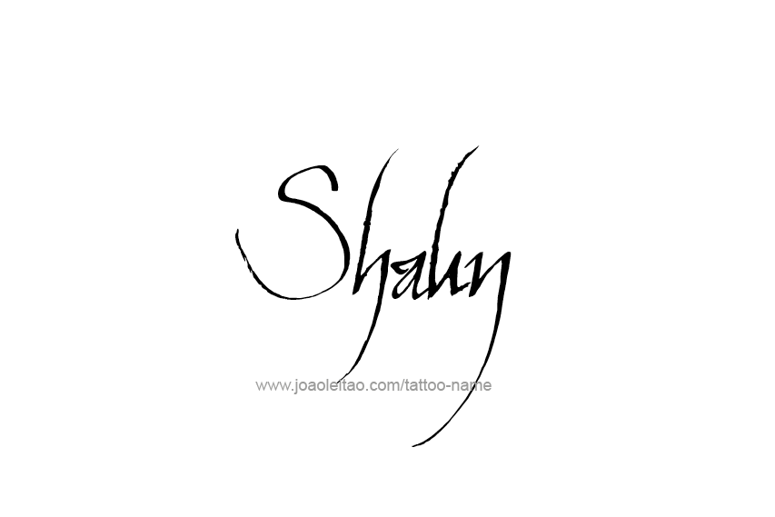 Tattoo Design  Name Shaun   